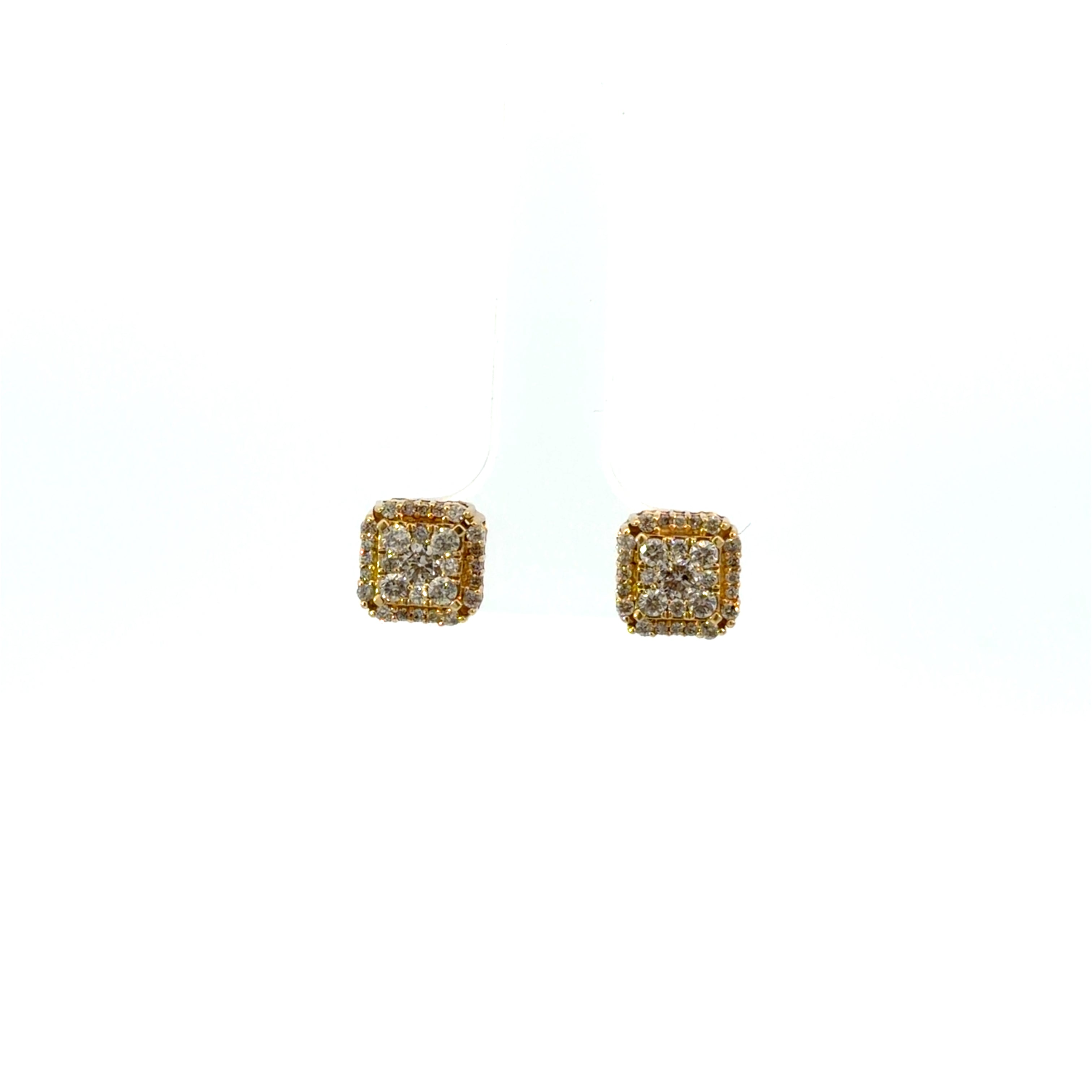 Square Diamond Earrings