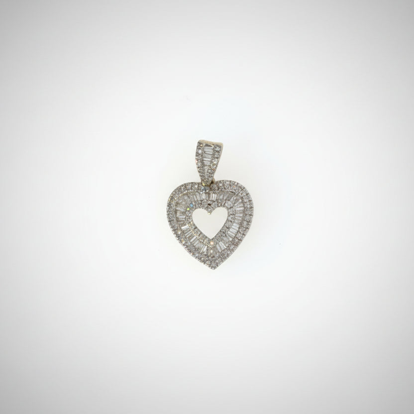 Diamond White Gold Heart Pendant