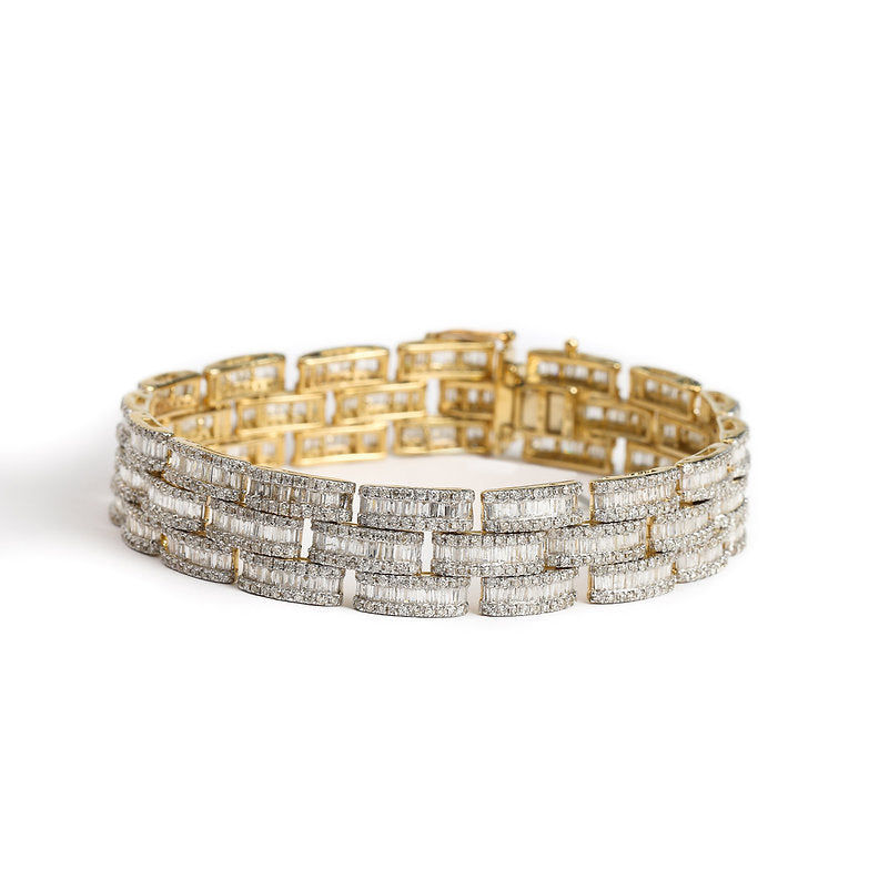 10K Baguette Diamond Bracelet