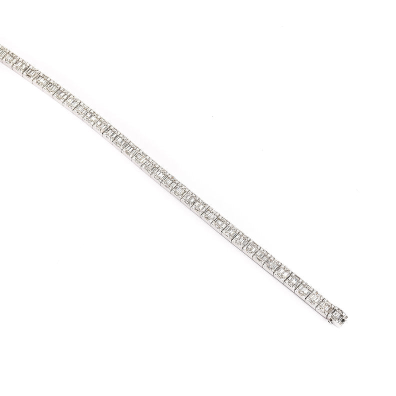 10K Baguette Diamond Bracelet
