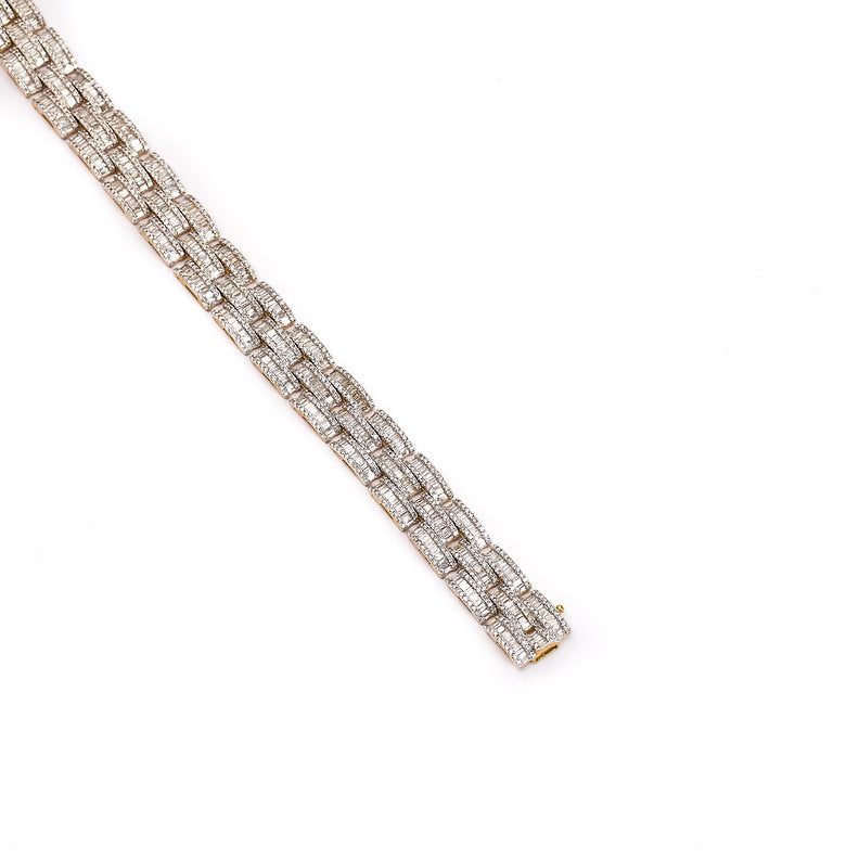 10K Baguette Diamond Bracelet