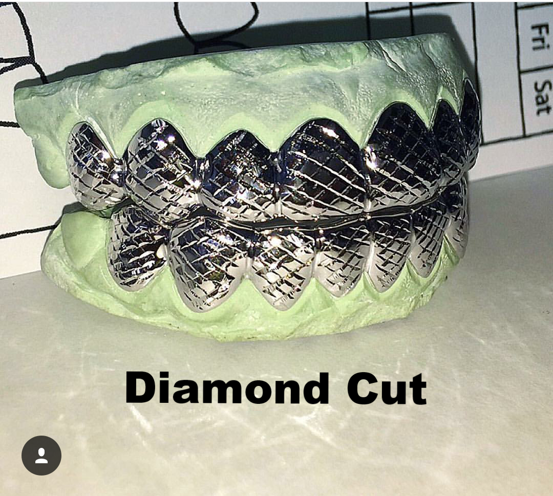 8 top 8 Bottom Custom White, Yellow or Rose Gold Joker Grill from Suicide Squad v.1