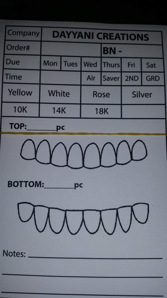 8 top 8 Bottom Custom White, Yellow or Rose Gold Joker Grill from Suicide Squad