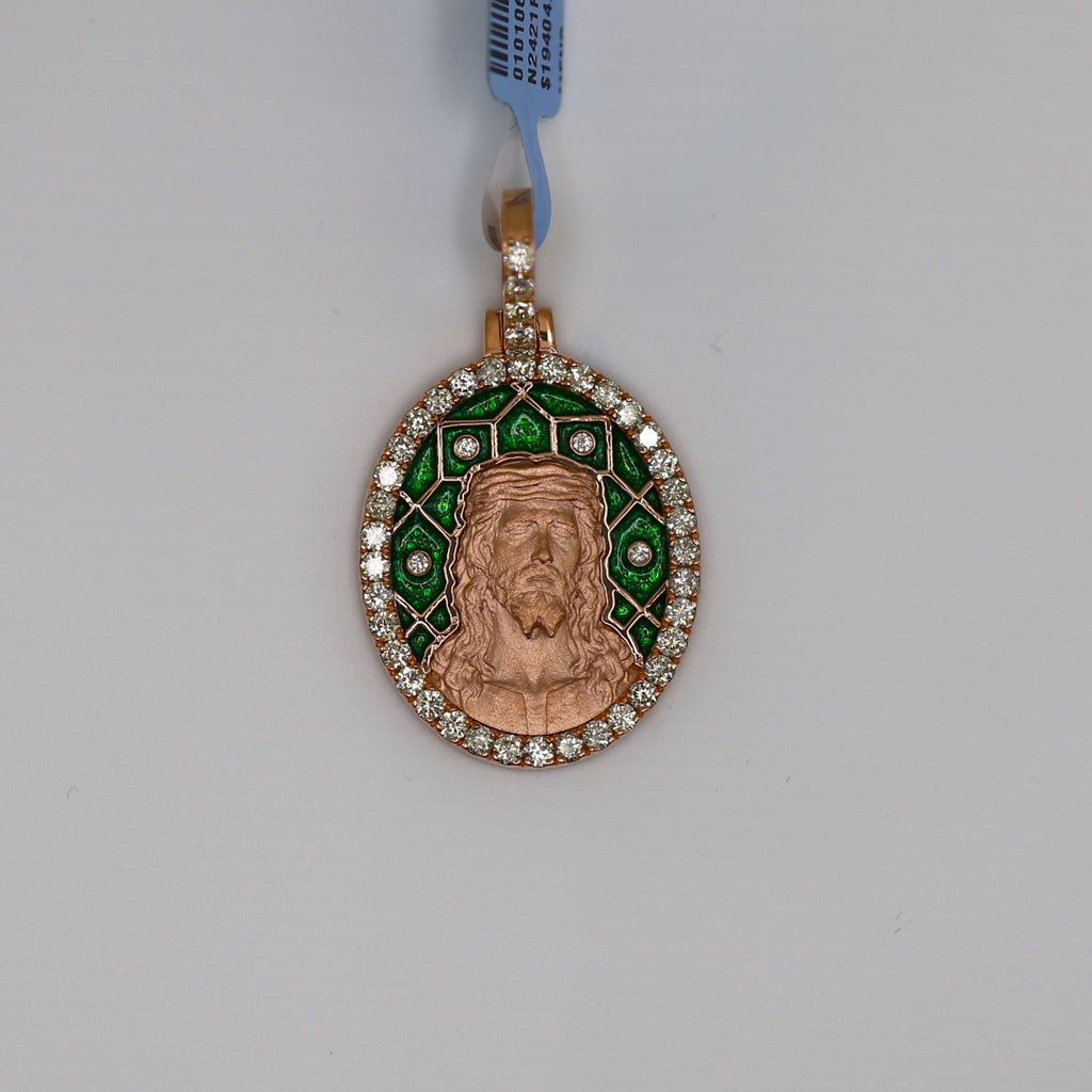 Diamond Jesus Pendent