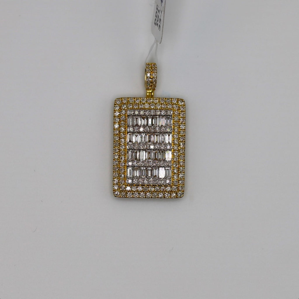 Diamond Dog Tag Pendant
