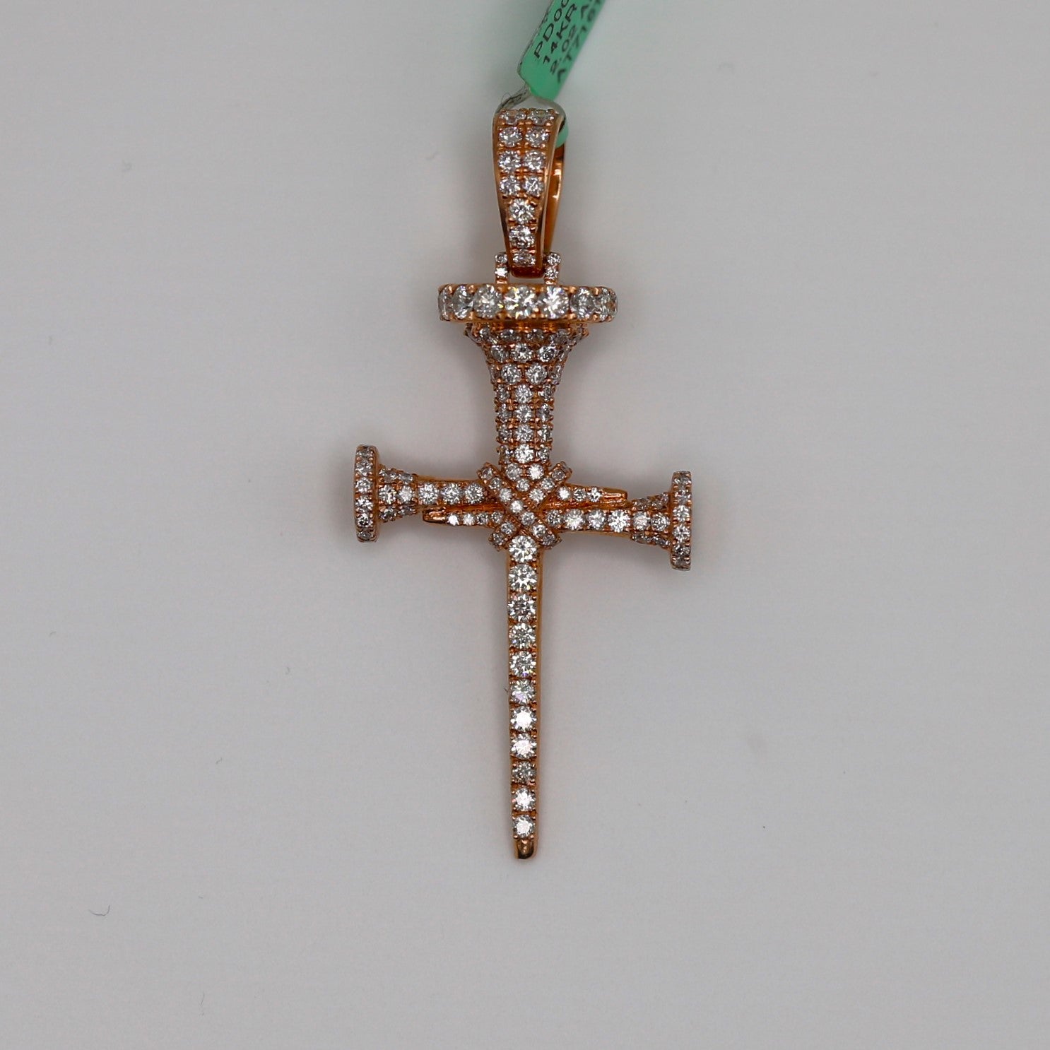 Diamond Nail Cross Pendant