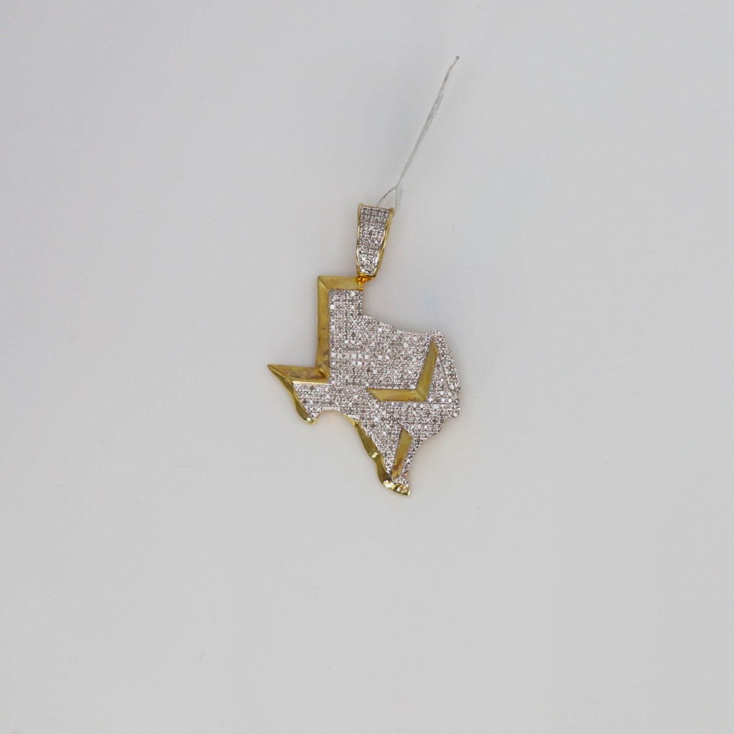 Diamond Texas Map Pendant