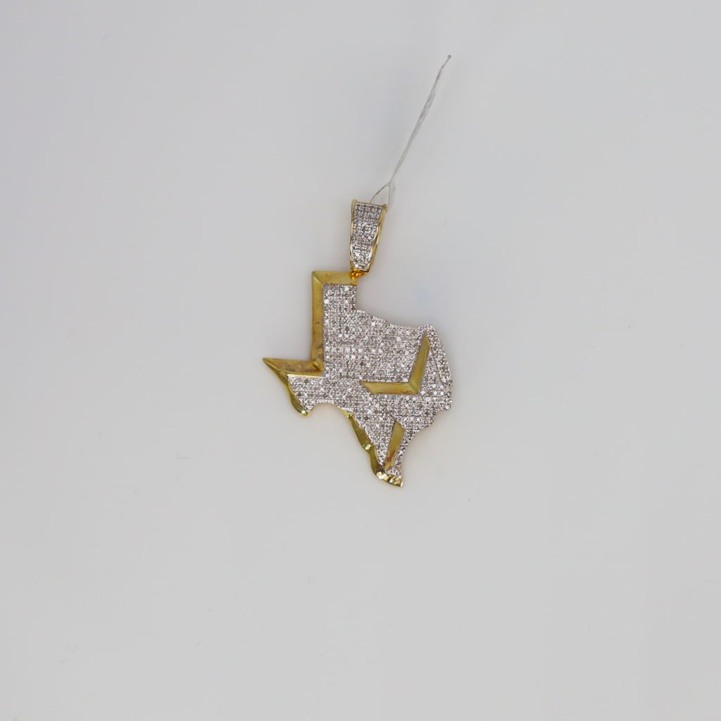 Diamond Texas Map Pendant