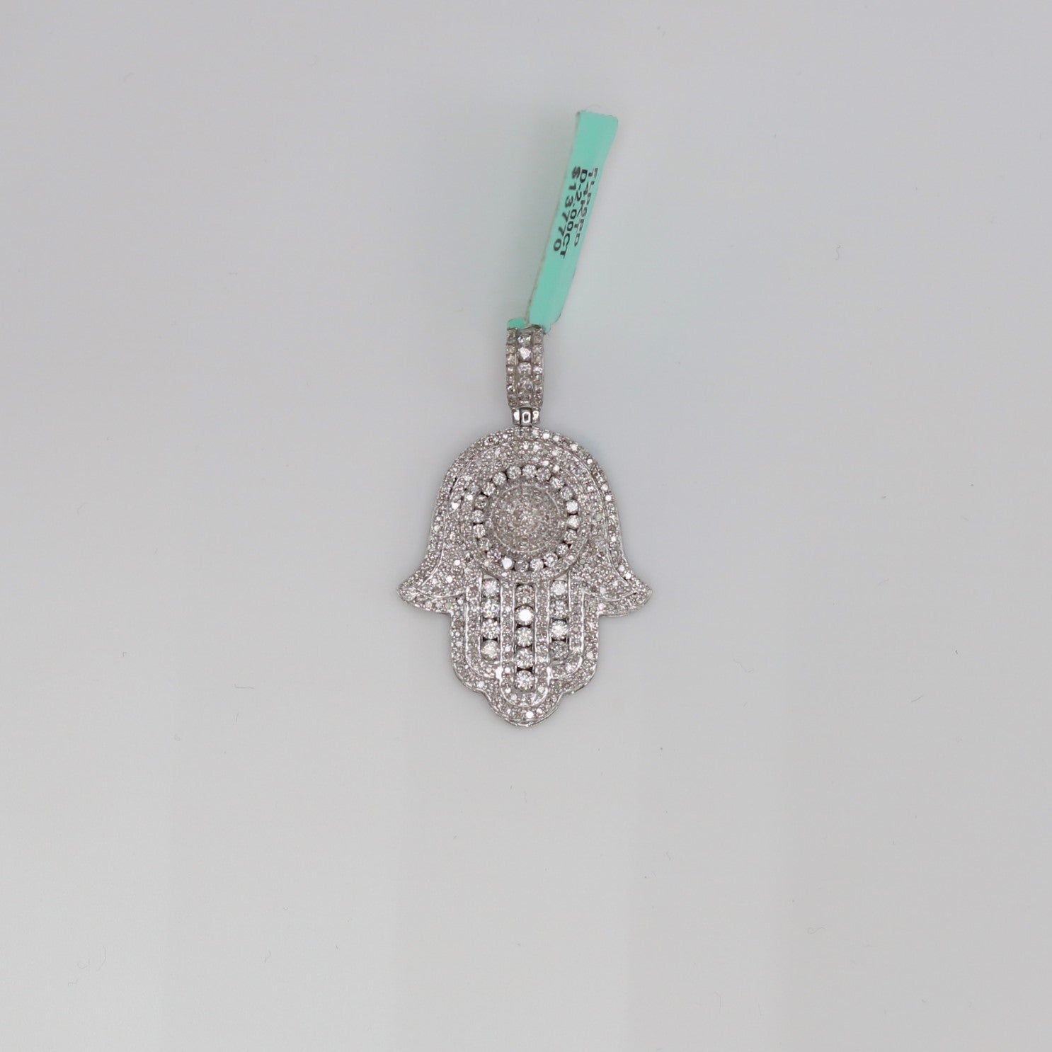 Diamond Hamsa Hand Pendant