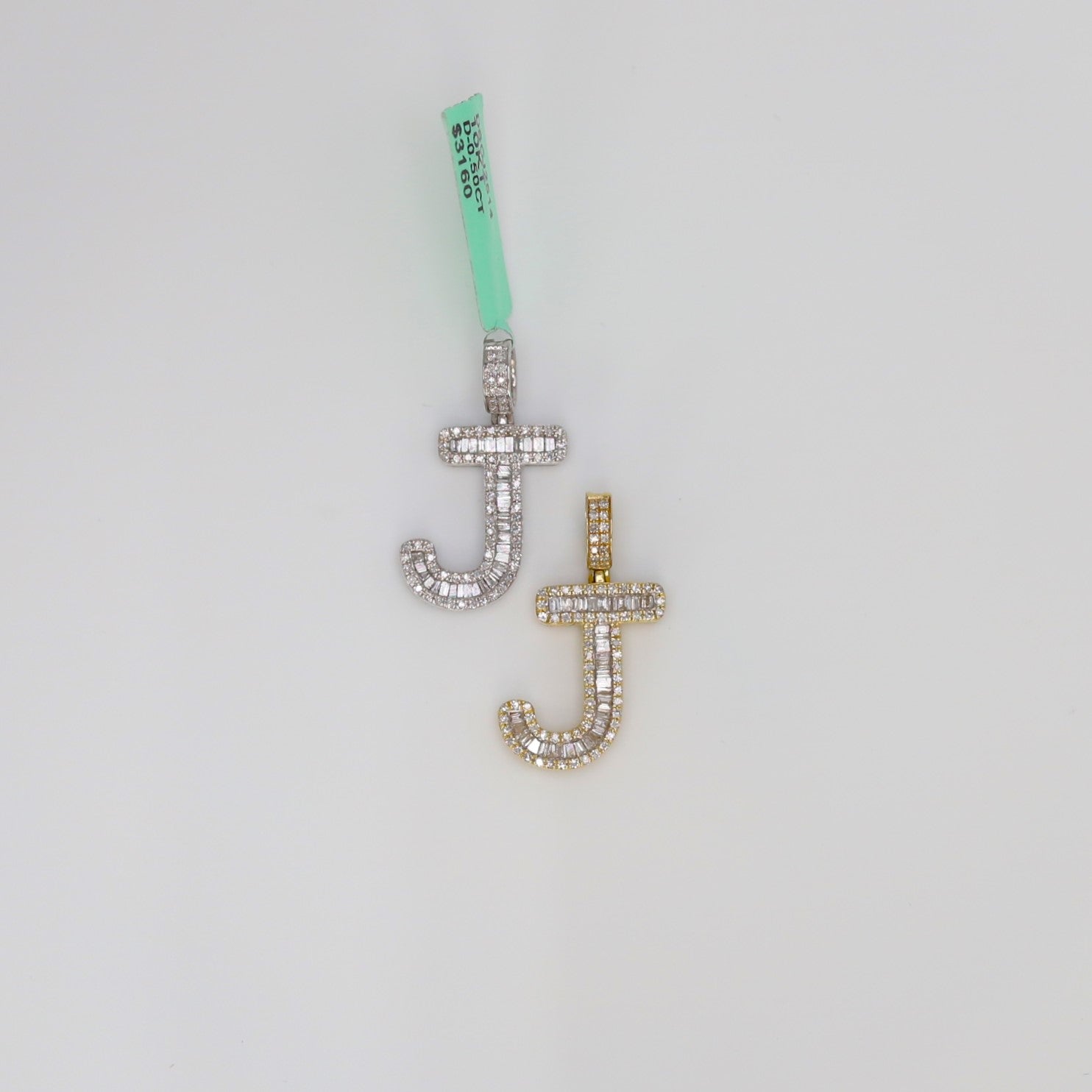 Diamond Letter J Pendant