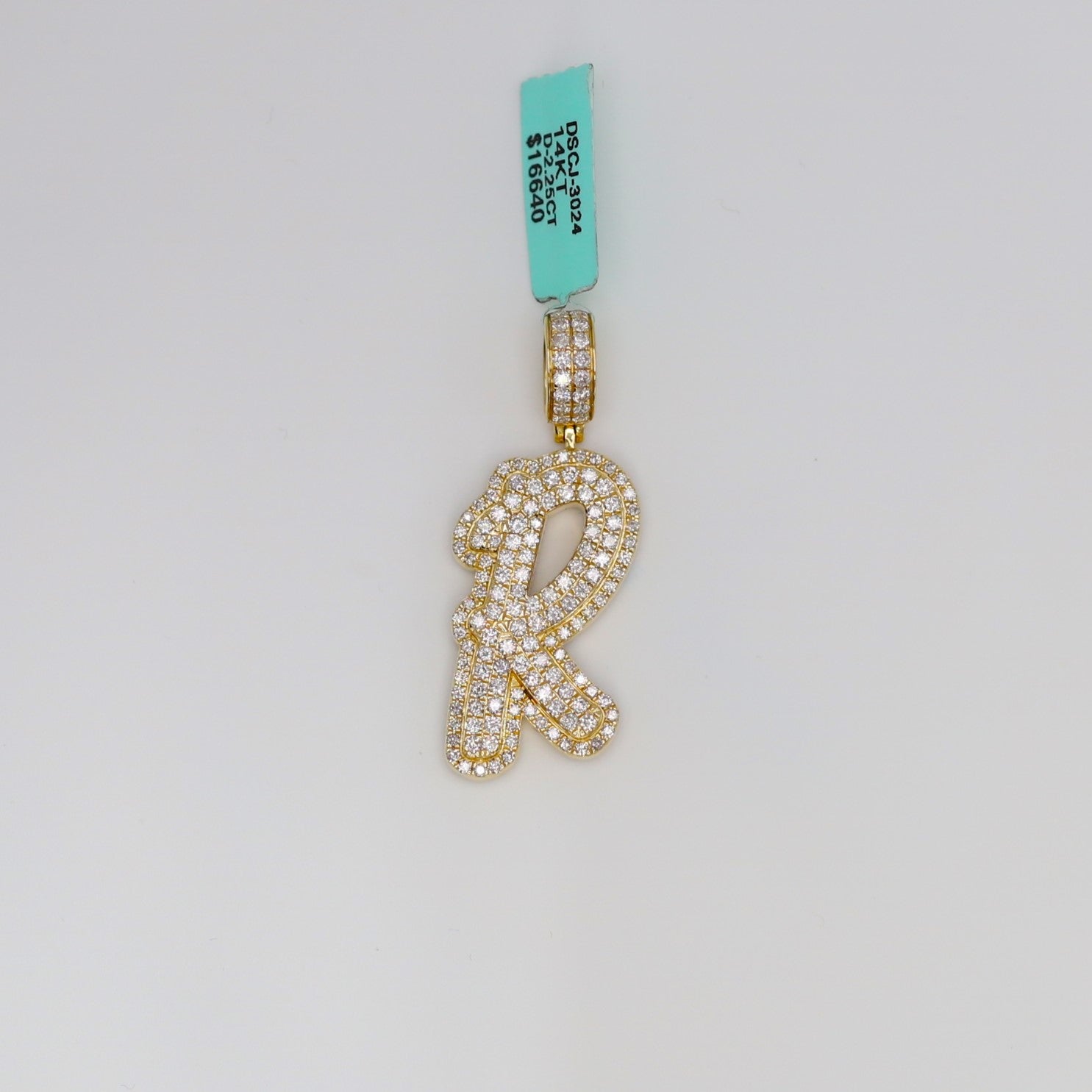 Diamond Letter R Pendant