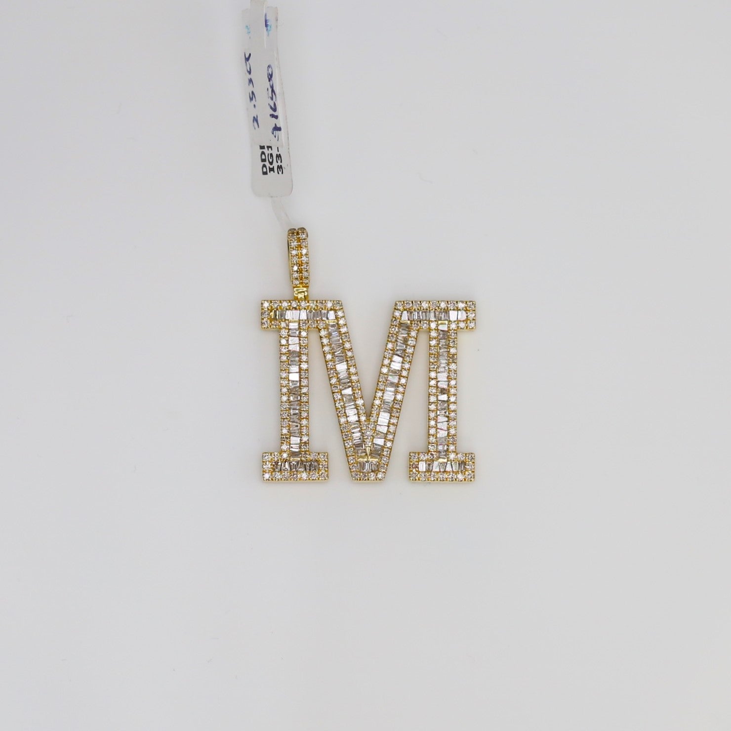Diamond Letter M Pendant