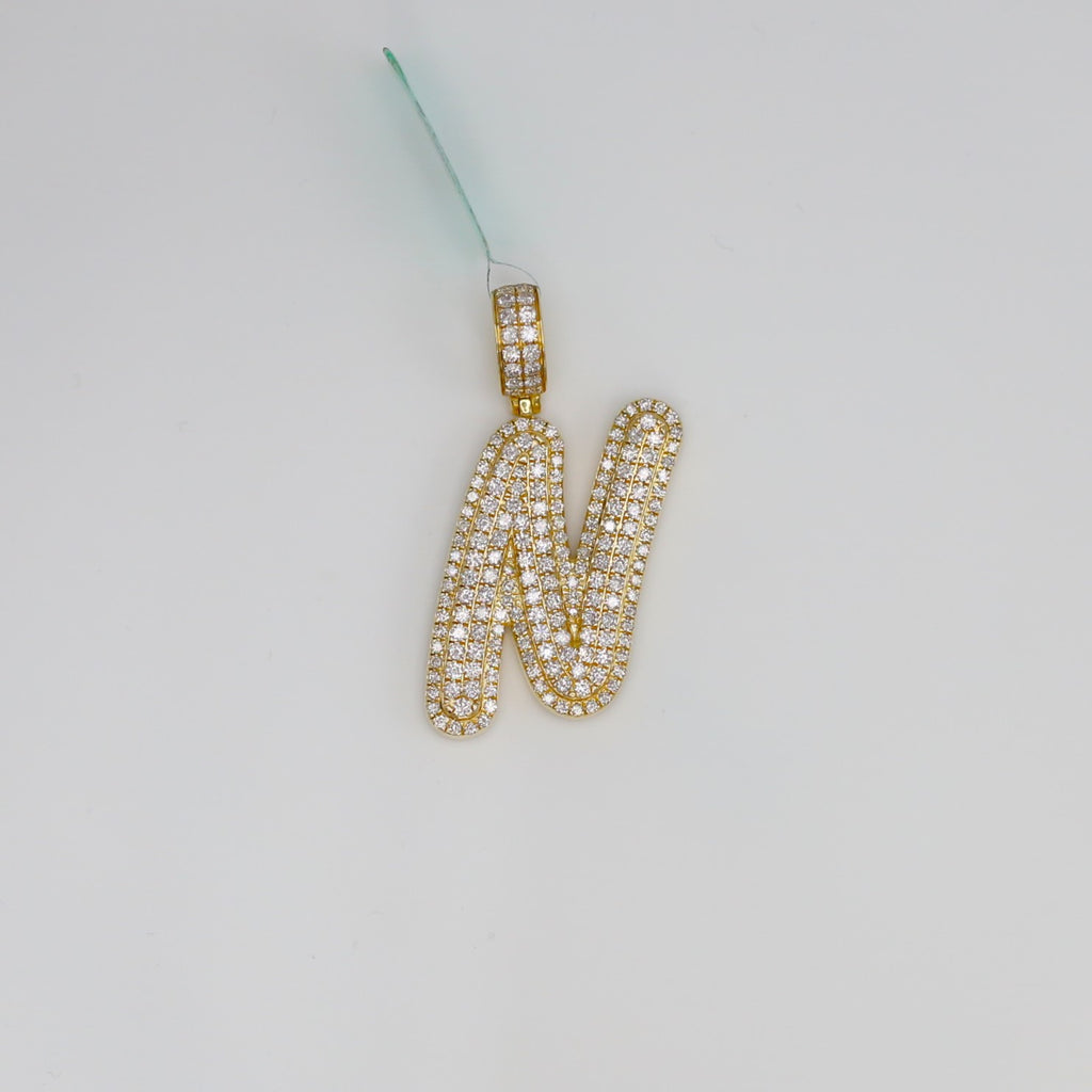 Diamond Letter N Pendant