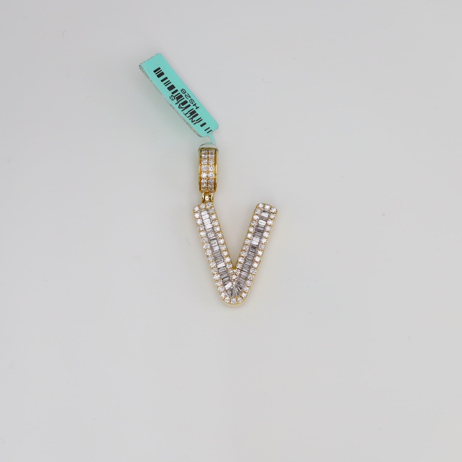 Diamond Letter V Pendant