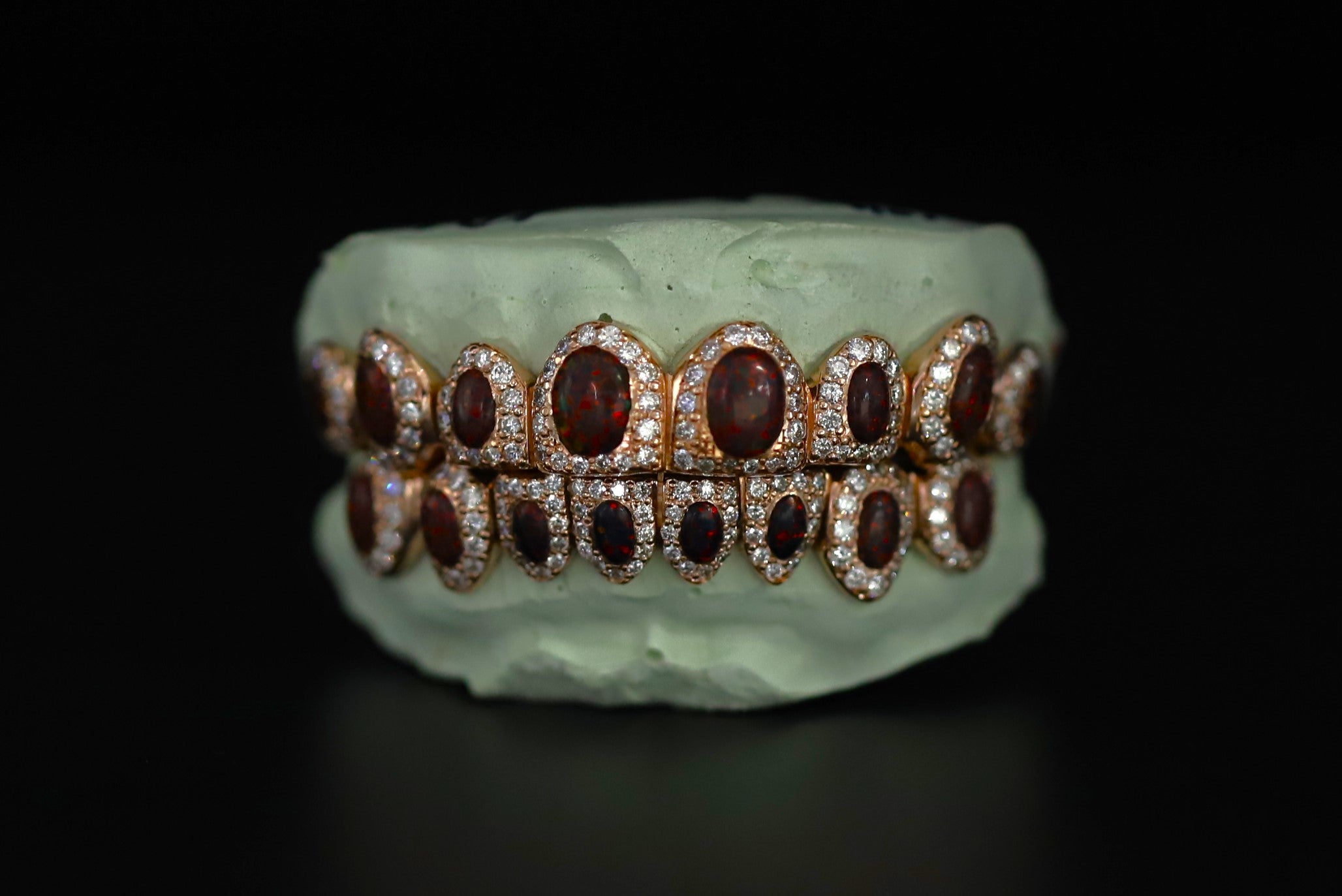 Celebrity Diamond Opal Set Grillz