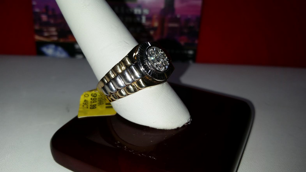 Rolex Style Men's Diamond Ring