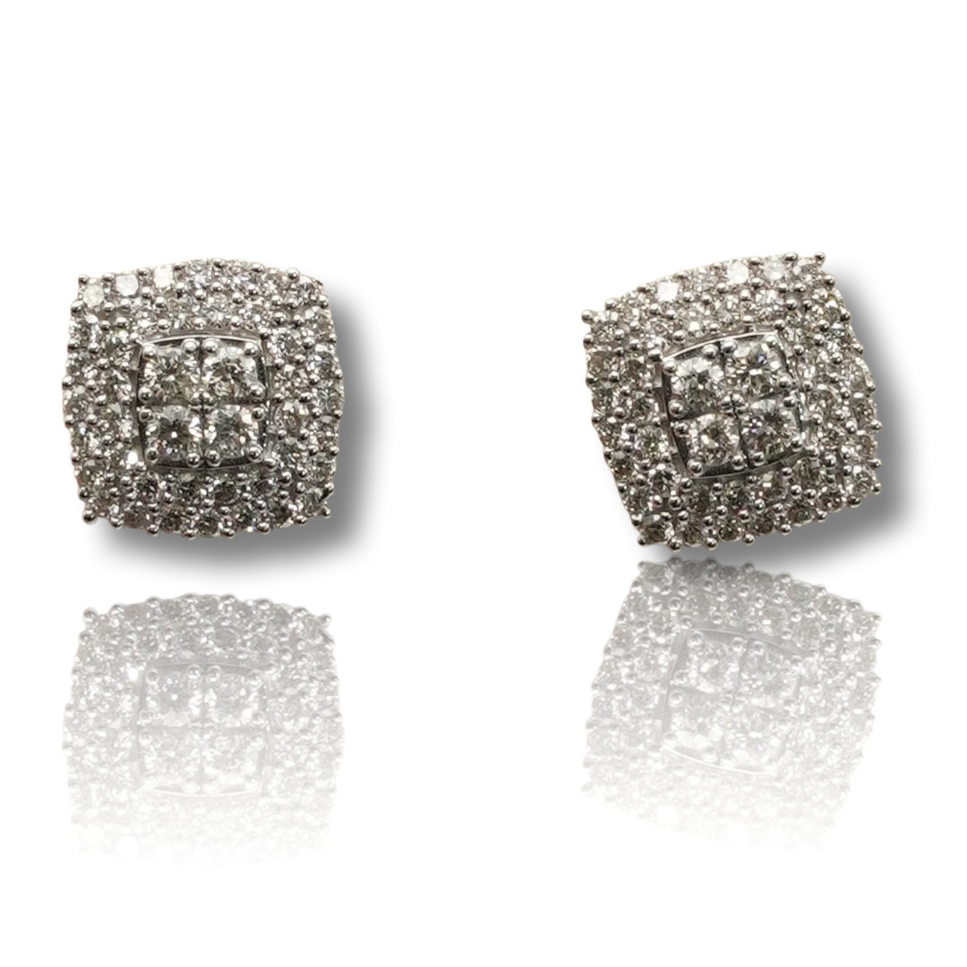 Square Diamond Earring