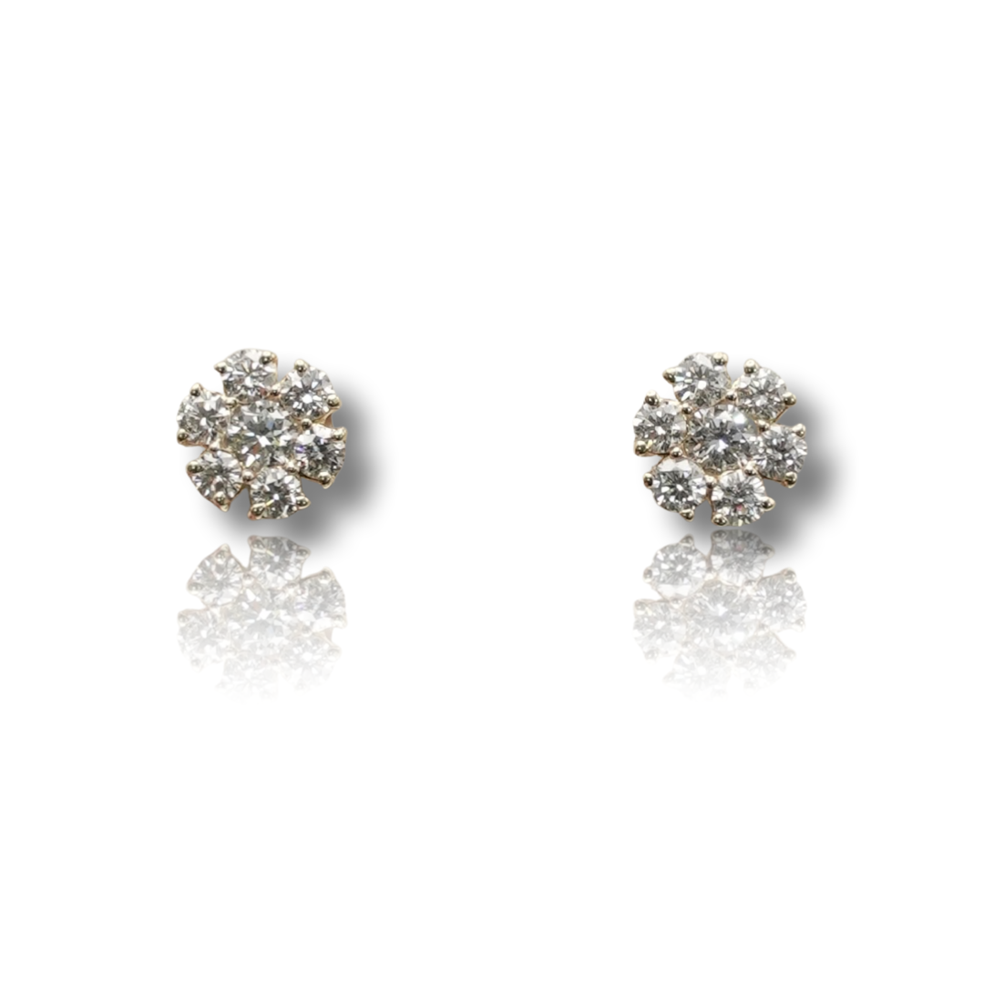 Flower Diamond Earring
