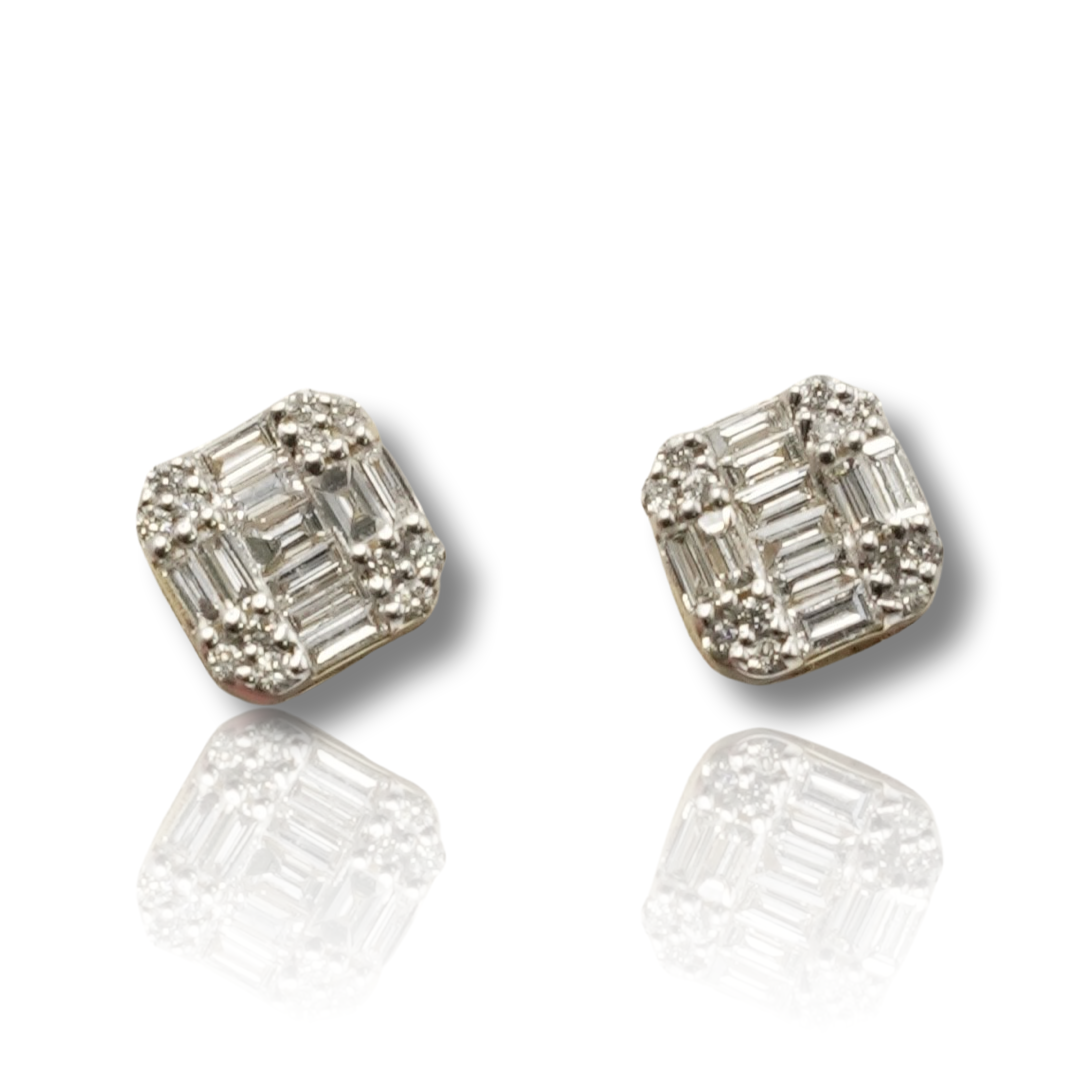 Baguette Square Diamond Earring