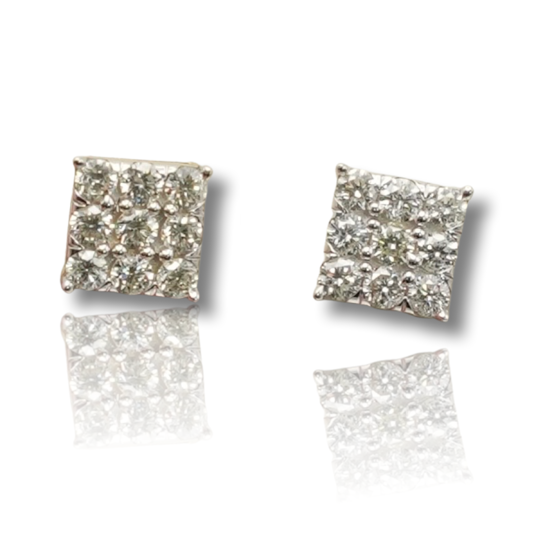 Square Diamond Earring