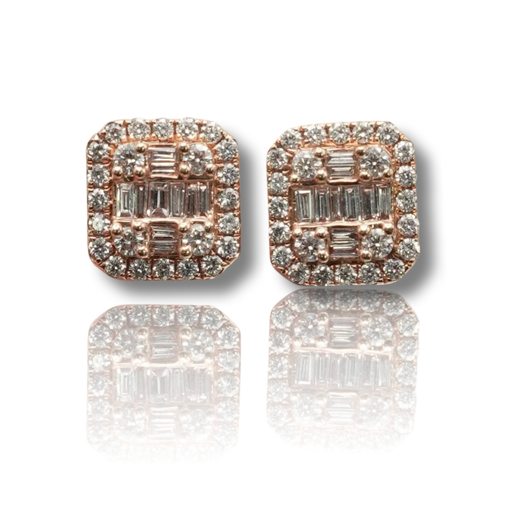 Rectangle Baguette Diamond Earring