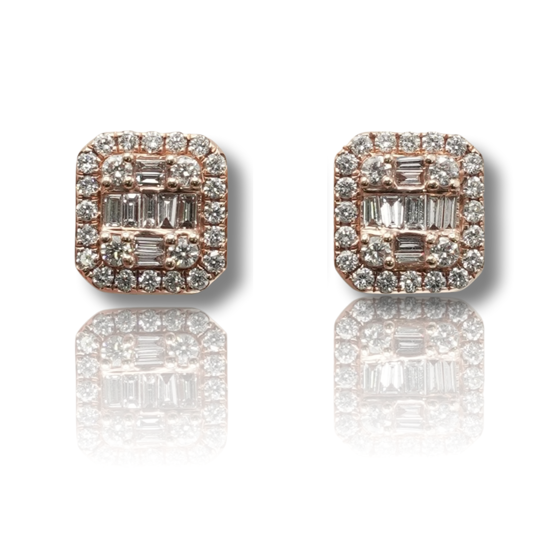 Square Diamond Earring