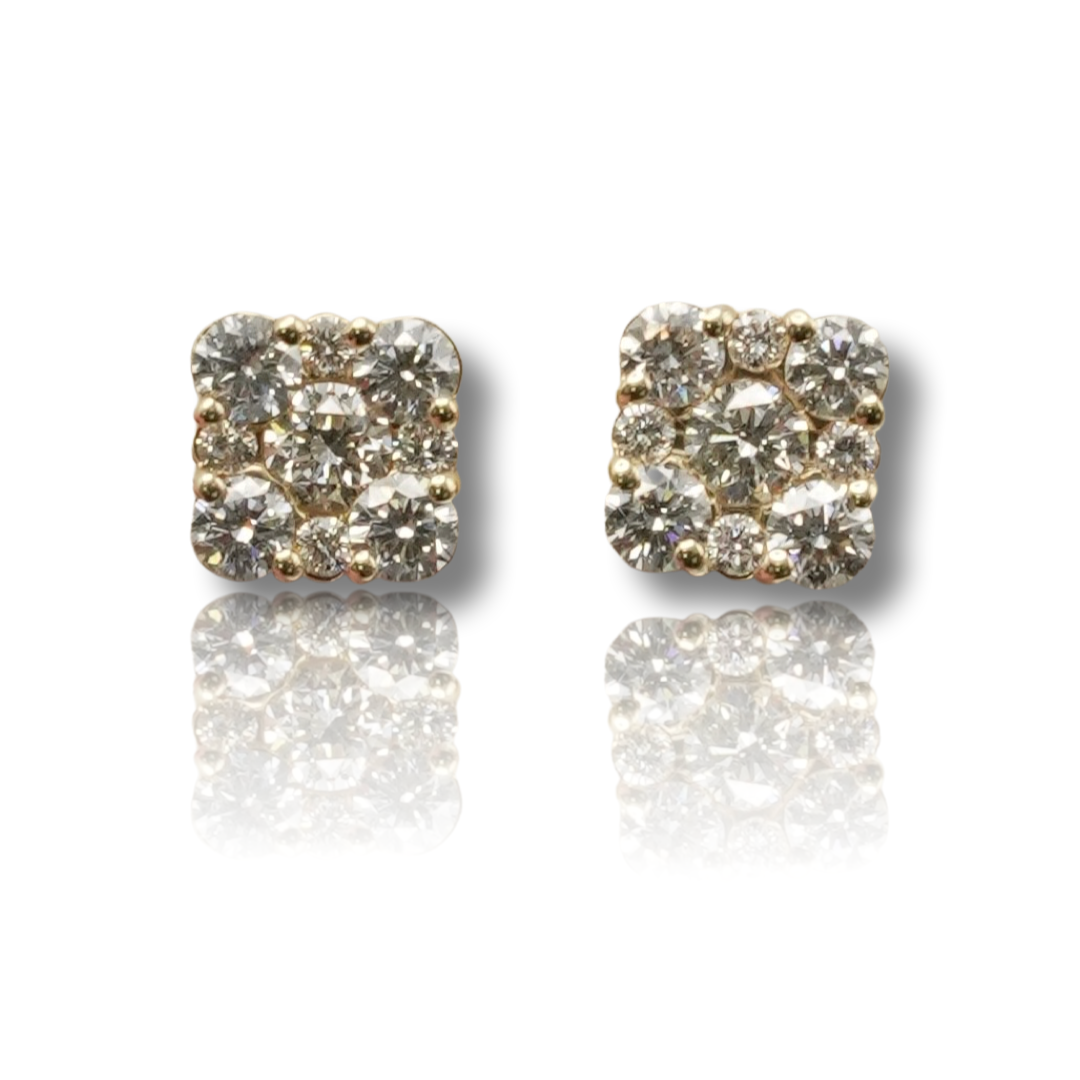 Square Diamond Earring