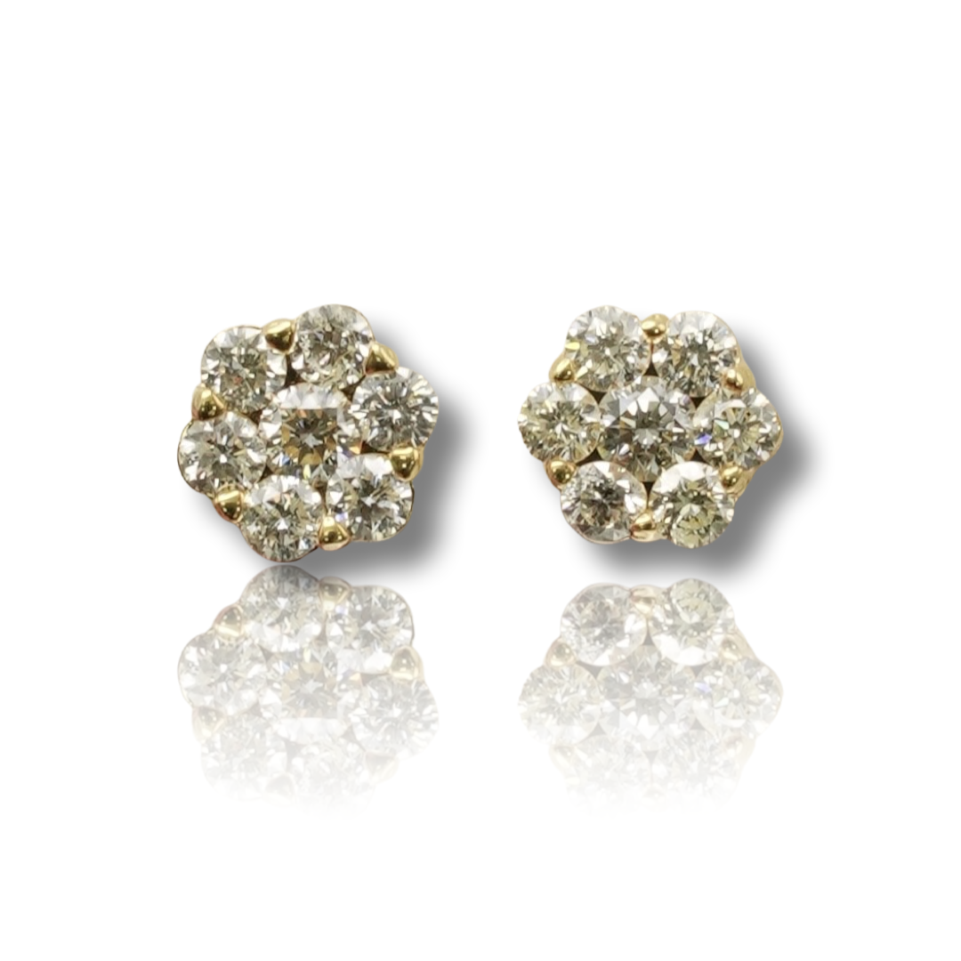 Flower Diamond Earring