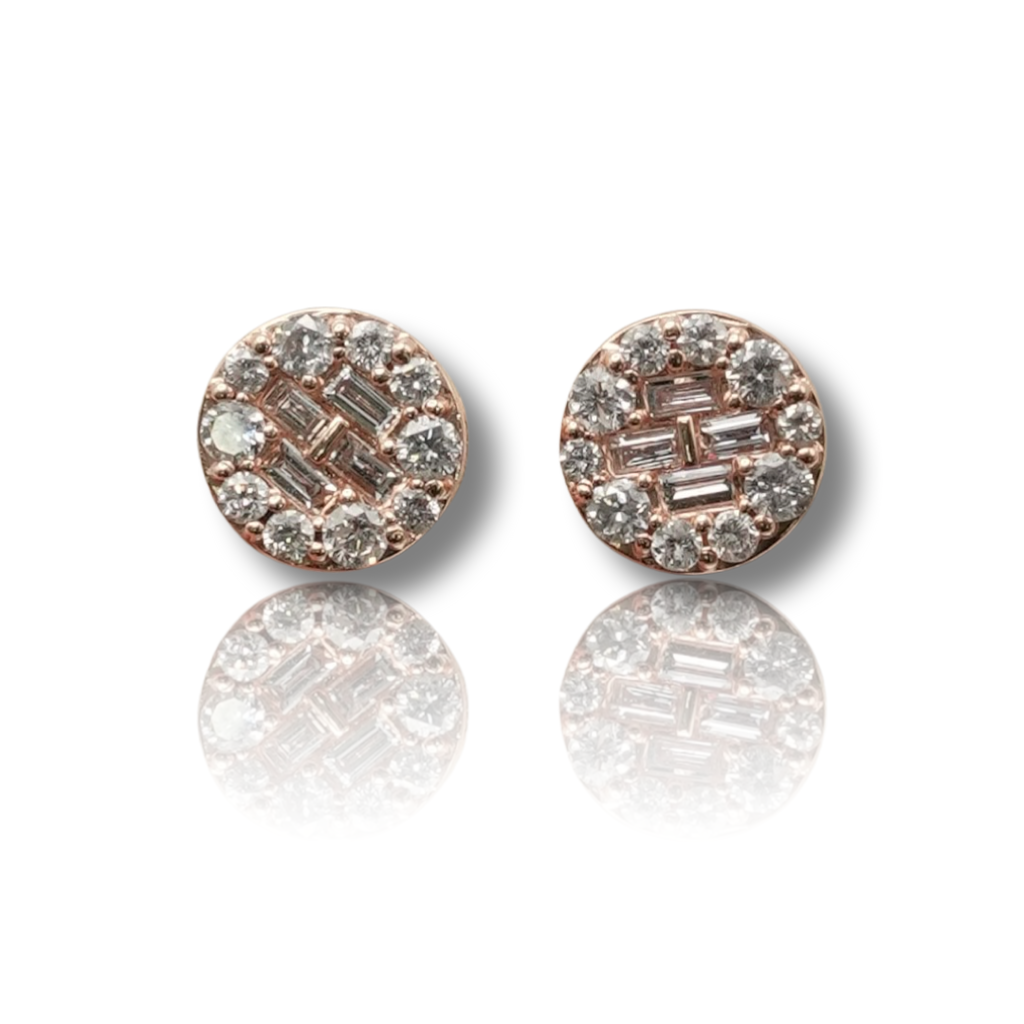 Baguette Circle Diamond Earring