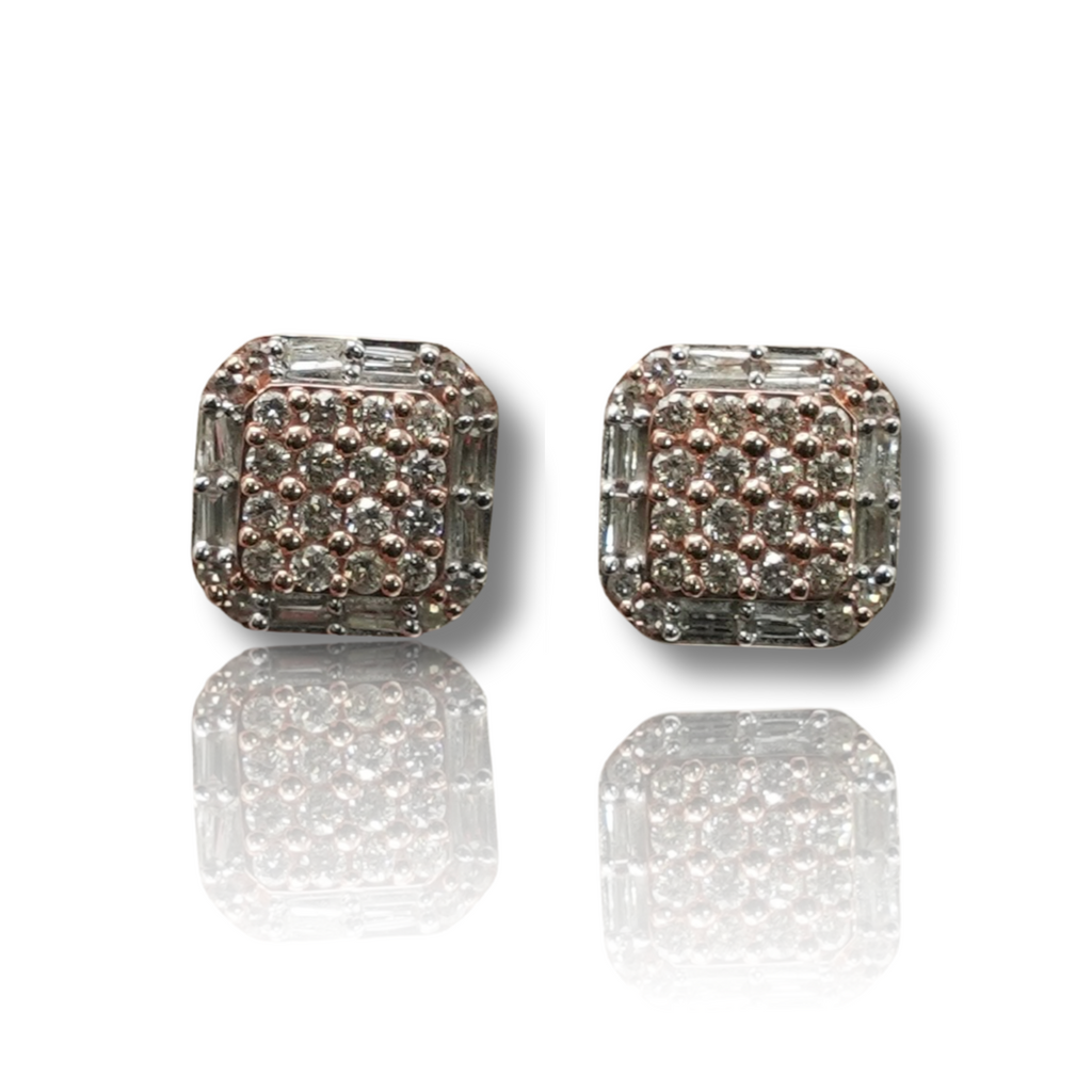 Baguette Square Diamond Earring