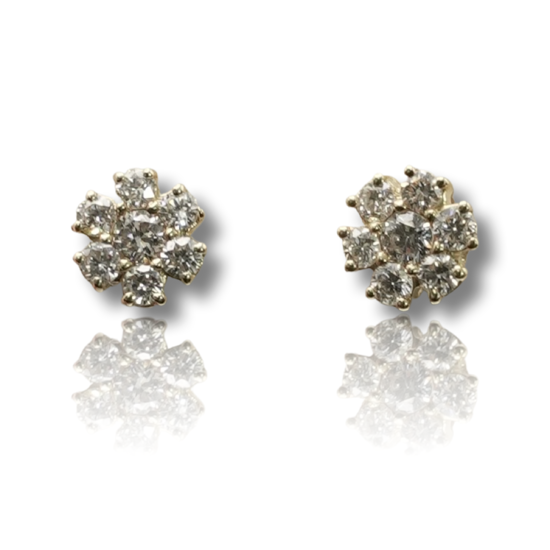 Flower Diamond Earring