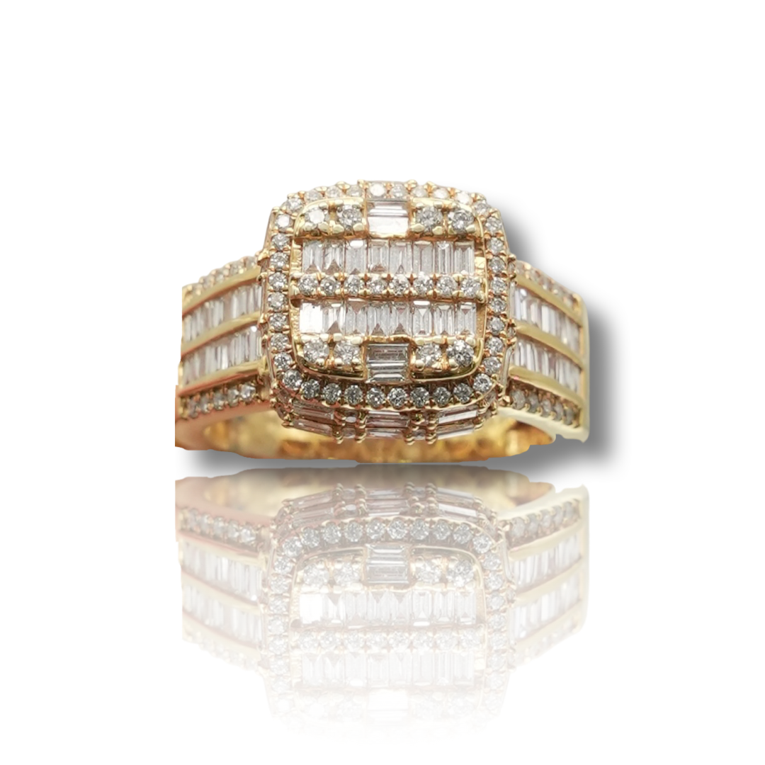 Square Top Baguette Diamond Ring