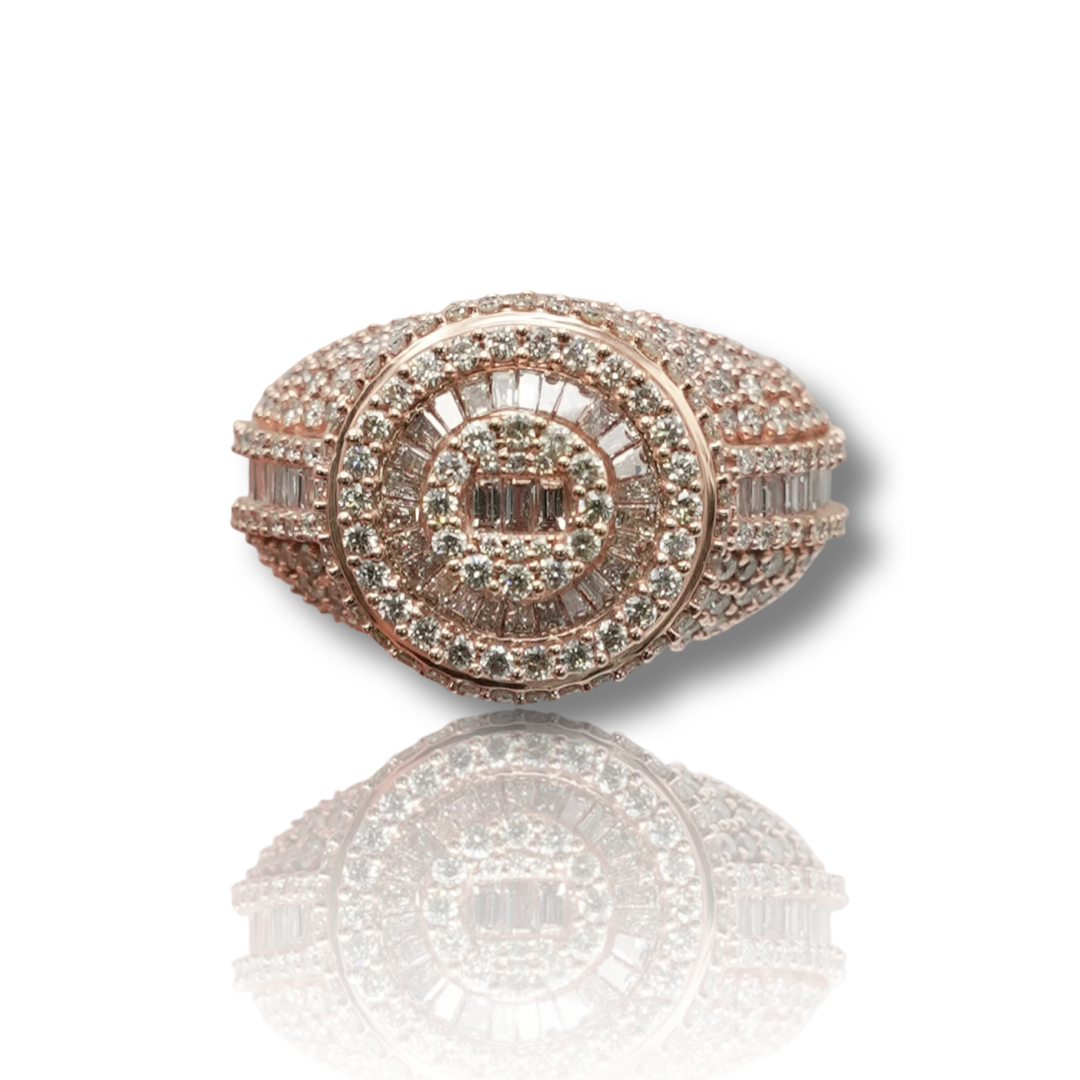 Circle Top Baguette Diamond Ring