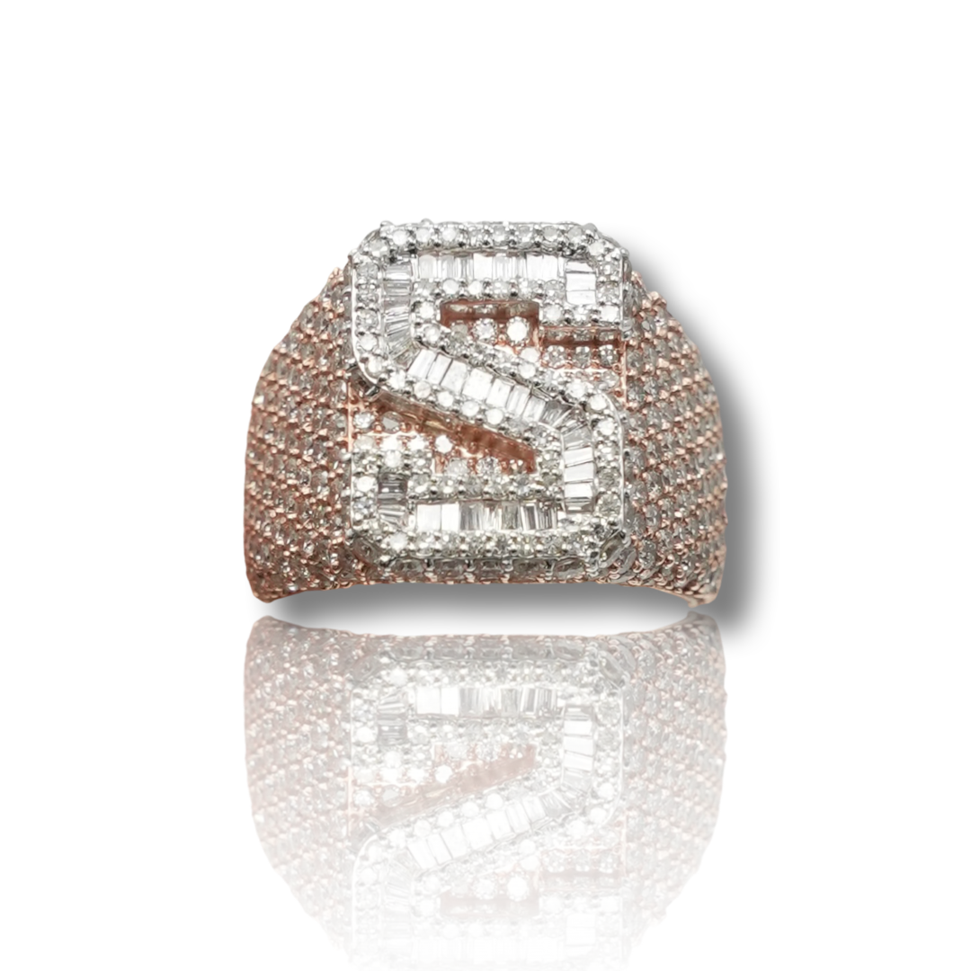 "S" Letter Diamond Ring