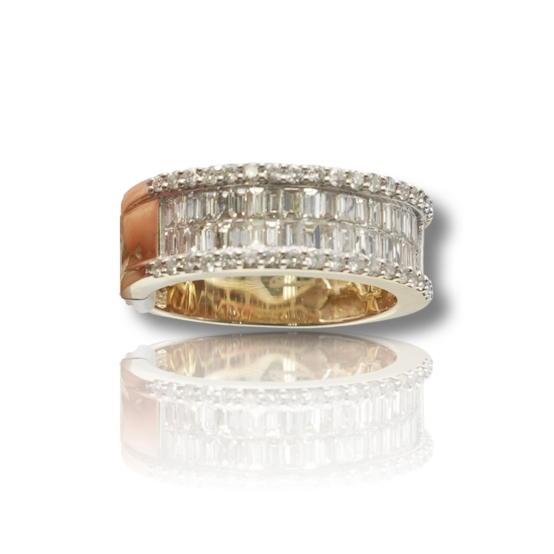 Baguette Half Eternity Diamond Ring